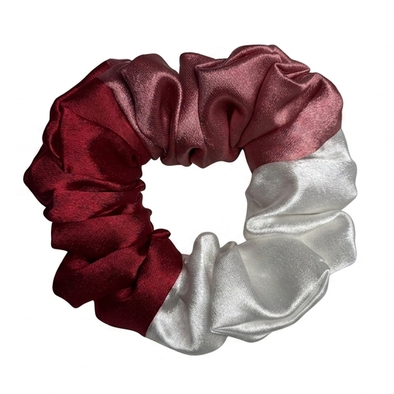 Three Shades Satin Scrunchie (M Size) 3