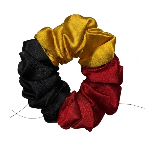 Three Shades Satin Scrunchie (M Size)