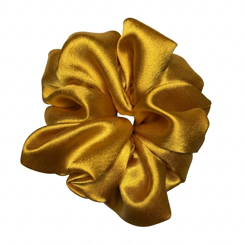 Yellow Satin Scrunchie XL