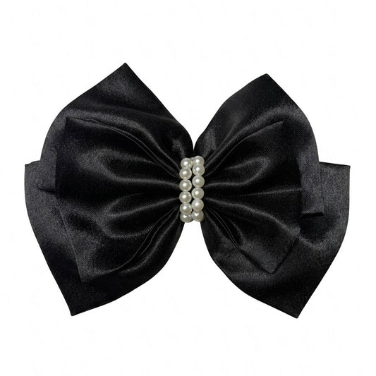 Black Pearl | 3-Layer Satin Bow