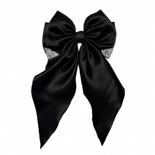 Black Pearl | Satin Bunny Bow
