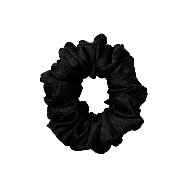 Black Satin Scrunchie S