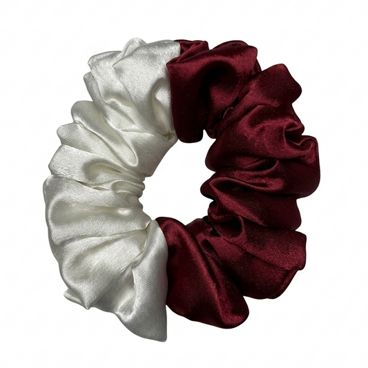 Two Shades Satin Scrunchie (M Size)