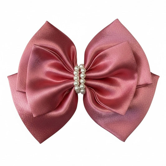 Pink Pearl | 3-Layer Satin Bow