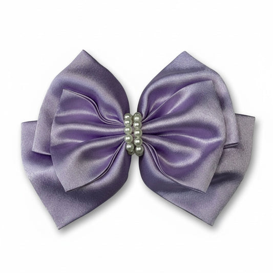 Purple Pearl | 3-Layer Satin Bow