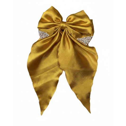 Yellow Pearl | Satin Bunny Bow