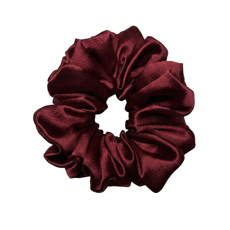 Mahroon Satin Scrunchie