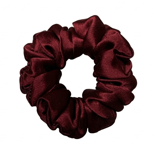 Maroon Satin Scrunchie S