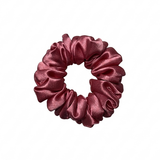 Pink Satin Scrunchie S
