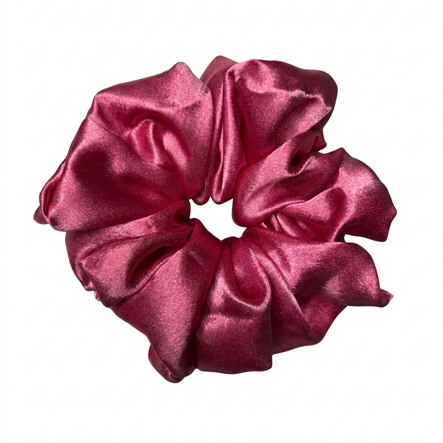 Pink Satin Scrunchie XL