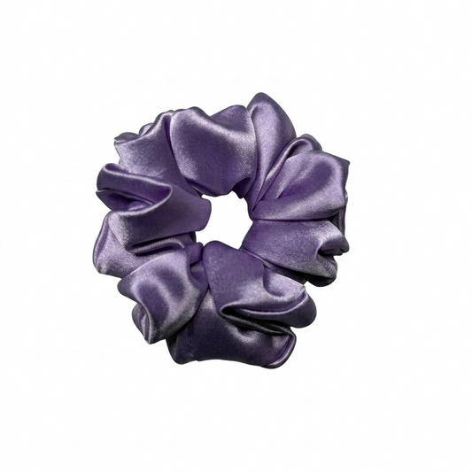 Purple Satin Scrunchie