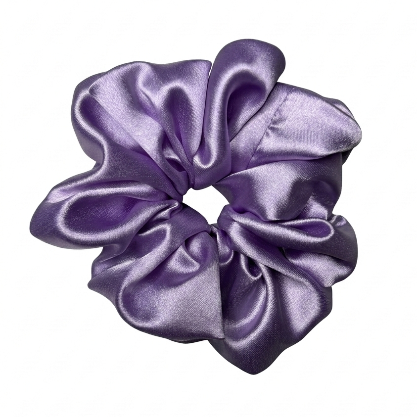 Purple Satin Scrunchie XL