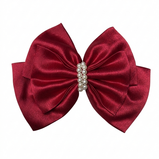 Rad Pink Pearl | 3-Layer Satin Bow