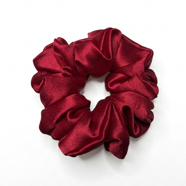 Rad Pink Satin Scrunchie