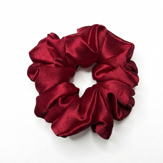 Rad Pink Satin Scrunchie