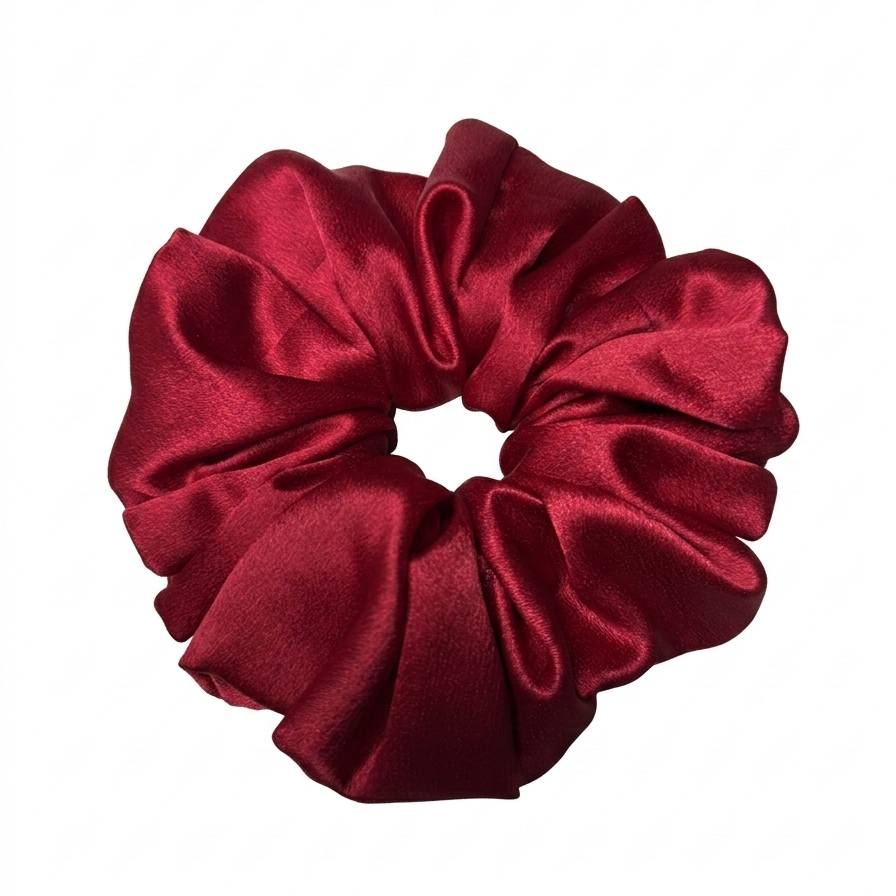 Rad Pink Satin Scrunchie XL