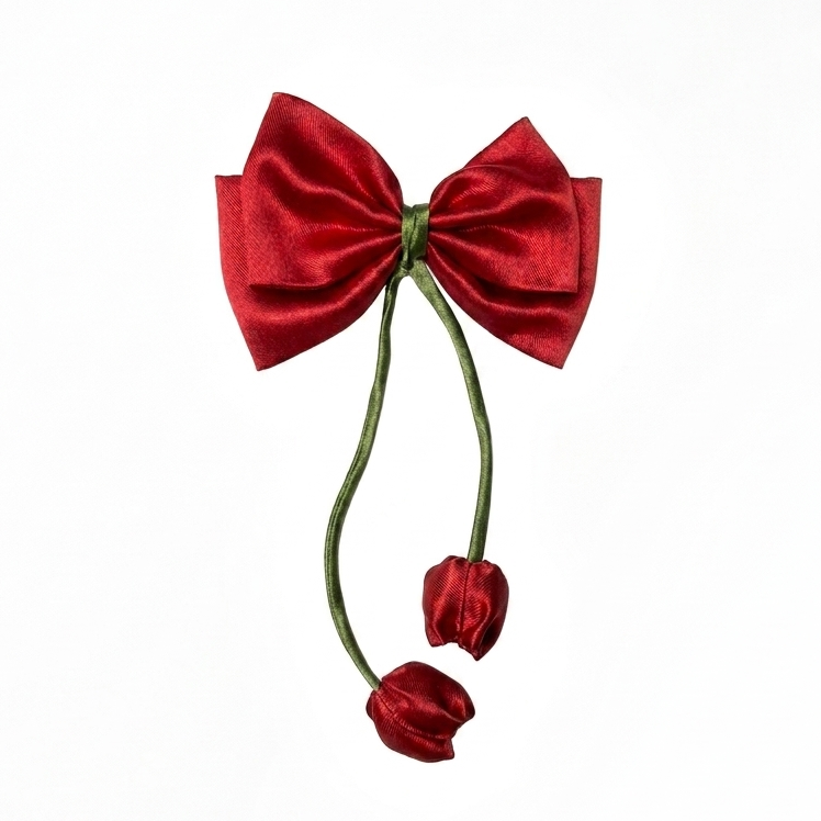 Red | Tulip 2-Layer Satin Bow