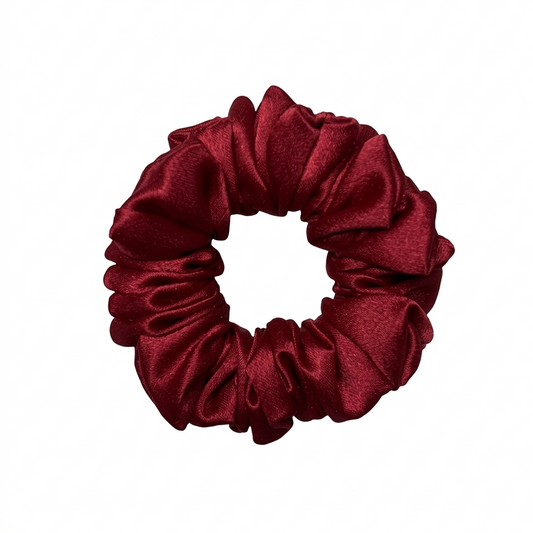 Rich Pink Satin Scrunchie S
