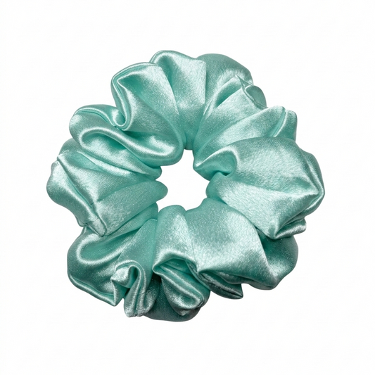 Seafoam Green Satin Scrunchie