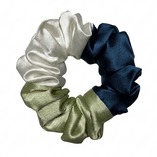 Three Shades Satin Scrunchie (M Size) 5