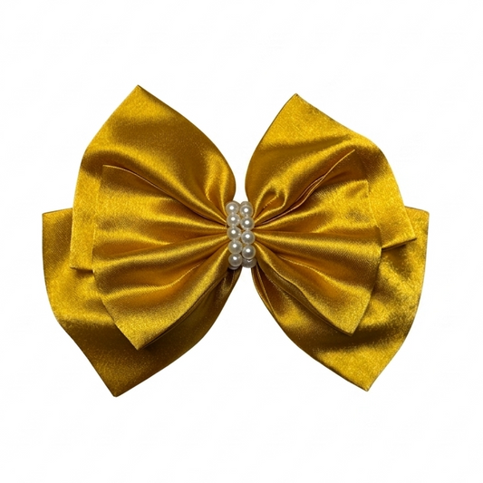 Yellow Pearl | 3-Layer Satin Bow