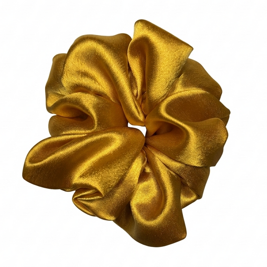 Yellow Satin Scrunchie XL