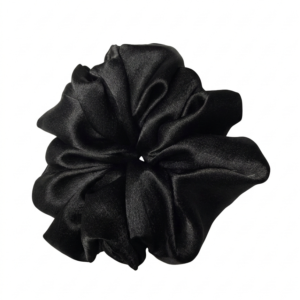 Black Satin Scrunchie XL