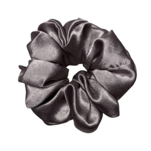 Gray Satin Scrunchie XL
