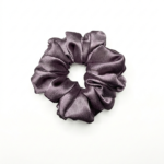 Gunmetal Grey Satin Scrunchie