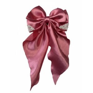 Pink Pearl | Satin Bunny Bow - Image 1