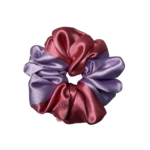 Pink Purple Satin Scrunchie L