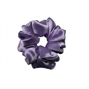 Purple Satin Scrunchie