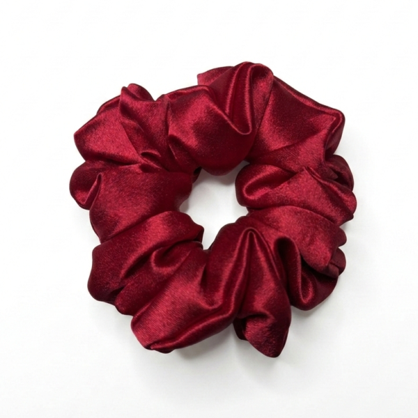 Rad Pink Satin Scrunchie