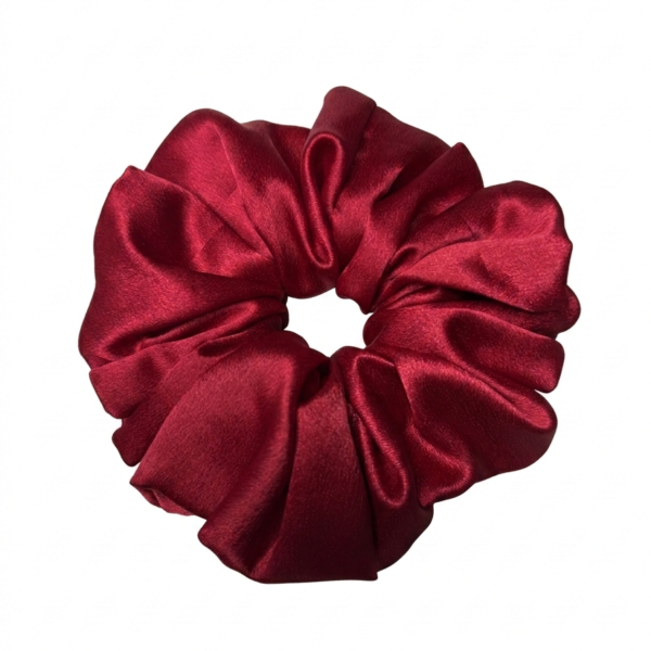 Rad_Pink_Satin_Scrunchie_XL Rad Pink Satin Scrunchie XL