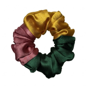 Three Shades Satin Scrunchie (M Size)