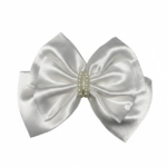 White Pearl | 3-Layer Satin Bow