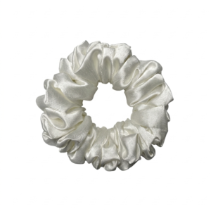 White Satin Scrunchie S